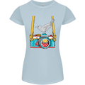 Camera With a Bird Photographer Photography Womens Petite Cut T-Shirt Light Blue