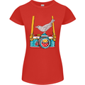 Camera With a Bird Photographer Photography Womens Petite Cut T-Shirt Red