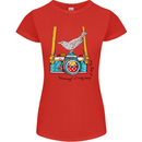 Camera With a Bird Photographer Photography Womens Petite Cut T-Shirt Red