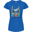 Camera With a Bird Photographer Photography Womens Petite Cut T-Shirt Royal Blue