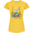 Camera With a Bird Photographer Photography Womens Petite Cut T-Shirt Yellow