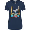 Camera With a Bird Photographer Photography Womens Wider Cut T-Shirt Navy Blue