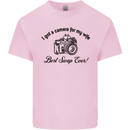 Camera for My Wife Photographer Photography Mens Cotton T-Shirt Tee Top Light Pink