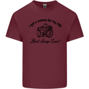 Camera for My Wife Photographer Photography Mens Cotton T-Shirt Tee Top Maroon