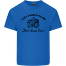 Camera for My Wife Photographer Photography Mens Cotton T-Shirt Tee Top Royal Blue