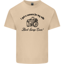 Camera for My Wife Photographer Photography Mens Cotton T-Shirt Tee Top Sand