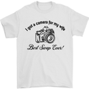 Camera for My Wife Photographer Photography Mens T-Shirt Cotton Gildan White