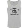 Camera for My Wife Photographer Photography Mens Vest Tank Top Sports Grey