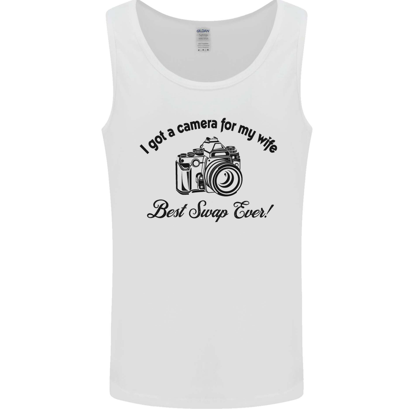 Camera for My Wife Photographer Photography Mens Vest Tank Top White