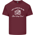 Camera for My Wife Photography Photographer Mens Cotton T-Shirt Tee Top Maroon