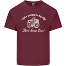 Camera for My Wife Photography Photographer Mens Cotton T-Shirt Tee Top Maroon