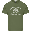 Camera for My Wife Photography Photographer Mens Cotton T-Shirt Tee Top Military Green
