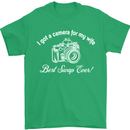 Camera for My Wife Photography Photographer Mens T-Shirt Cotton Gildan Irish Green