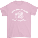 Camera for My Wife Photography Photographer Mens T-Shirt Cotton Gildan Light Pink