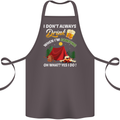 Camping Funny Alcohol Beer Camper Cotton Apron 100% Organic Dark Grey