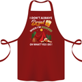 Camping Funny Alcohol Beer Camper Cotton Apron 100% Organic Maroon