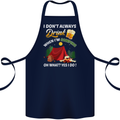 Camping Funny Alcohol Beer Camper Cotton Apron 100% Organic Navy Blue