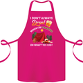 Camping Funny Alcohol Beer Camper Cotton Apron 100% Organic Pink