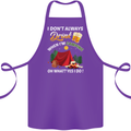 Camping Funny Alcohol Beer Camper Cotton Apron 100% Organic Purple