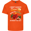 Camping Funny Alcohol Beer Camper Mens Cotton T-Shirt Tee Top Orange