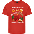 Camping Funny Alcohol Beer Camper Mens Cotton T-Shirt Tee Top Red