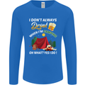 Camping Funny Alcohol Beer Camper Mens Long Sleeve T-Shirt Royal Blue