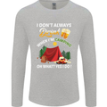 Camping Funny Alcohol Beer Camper Mens Long Sleeve T-Shirt Sports Grey