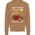 Camping Funny Alcohol Beer Camper Mens Sweatshirt Jumper Caramel Latte