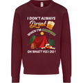 Camping Funny Alcohol Beer Camper Mens Sweatshirt Jumper Maroon