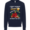 Camping Funny Alcohol Beer Camper Mens Sweatshirt Jumper Navy Blue