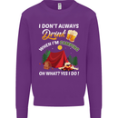 Camping Funny Alcohol Beer Camper Mens Sweatshirt Jumper Purple