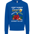 Camping Funny Alcohol Beer Camper Mens Sweatshirt Jumper Royal Blue