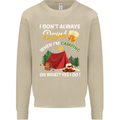 Camping Funny Alcohol Beer Camper Mens Sweatshirt Jumper Sand