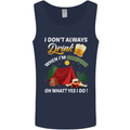 Camping Funny Alcohol Beer Camper Mens Vest Tank Top Navy Blue