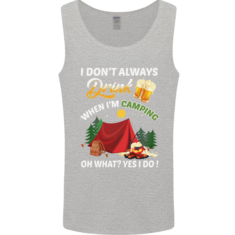 Camping Funny Alcohol Beer Camper Mens Vest Tank Top Sports Grey