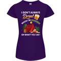 Camping Funny Alcohol Beer Camper Womens Petite Cut T-Shirt Purple