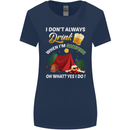 Camping Funny Alcohol Beer Camper Womens Wider Cut T-Shirt Navy Blue