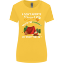 Camping Funny Alcohol Beer Camper Womens Wider Cut T-Shirt Yellow