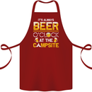 Camping Funny Alcohol Beer Campsite Cotton Apron 100% Organic Maroon