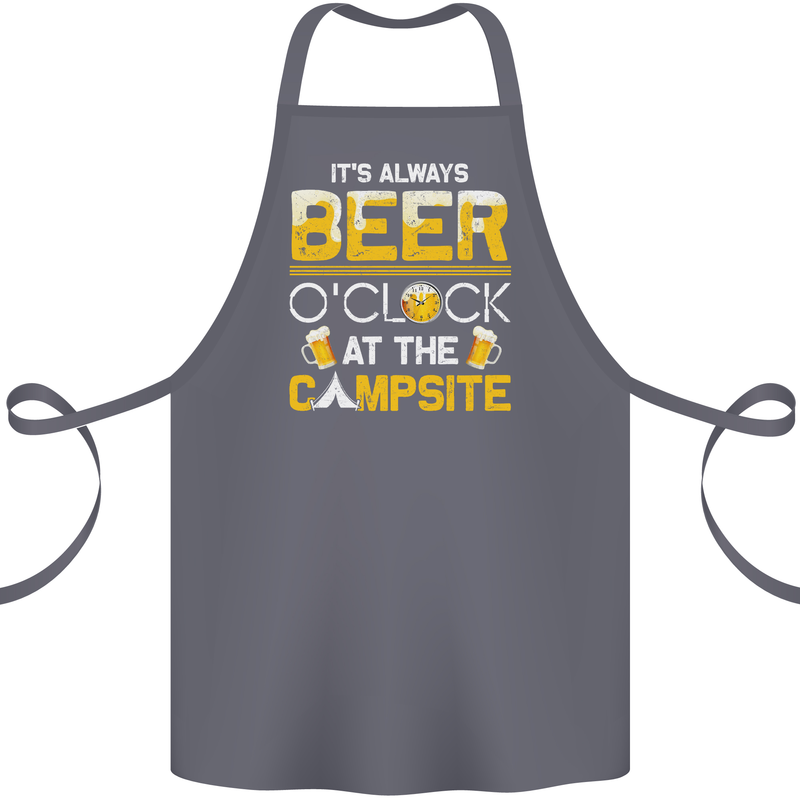 Camping Funny Alcohol Beer Campsite Cotton Apron 100% Organic Steel