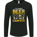 Camping Funny Alcohol Beer Campsite Mens Long Sleeve T-Shirt Black