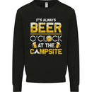 Camping Funny Alcohol Beer Campsite Mens Sweatshirt Jumper Black