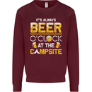 Camping Funny Alcohol Beer Campsite Mens Sweatshirt Jumper Maroon