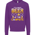Camping Funny Alcohol Beer Campsite Mens Sweatshirt Jumper Purple