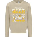 Camping Funny Alcohol Beer Campsite Mens Sweatshirt Jumper Sand