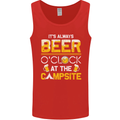 Camping Funny Alcohol Beer Campsite Mens Vest Tank Top Red