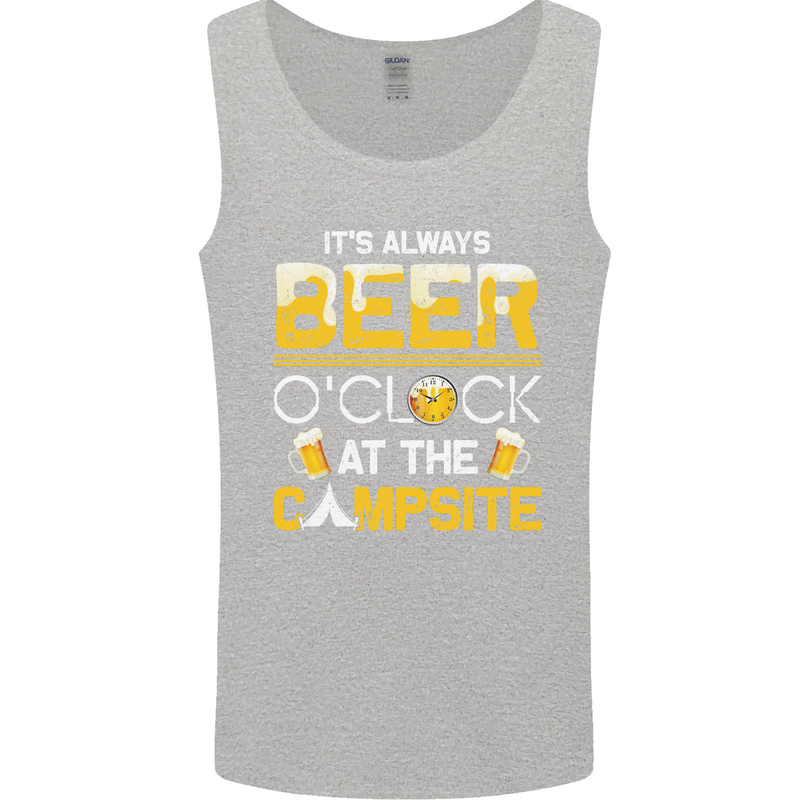 Camping Funny Alcohol Beer Campsite Mens Vest Tank Top Sports Grey