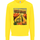 Camping Sky Above Trekking Outdoors Kids Sweatshirt Jumper Yellow