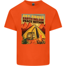 Camping Sky Above Trekking Outdoors Kids T-Shirt Childrens Orange