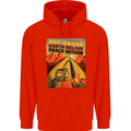 Camping Sky Above Trekking Outdoors Mens 80% Cotton Hoodie Bright Red